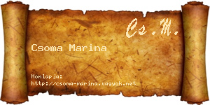 Csoma Marina névjegykártya